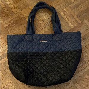 MZ Wallace Quilted Tote Two Tone - Navy and Black